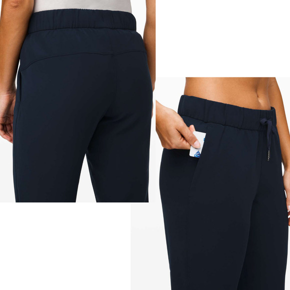 Lululemon On the Fly Crop 23" True Navy Pants Size 2 Straight leg Easy Lycra - Picture 3 of 16